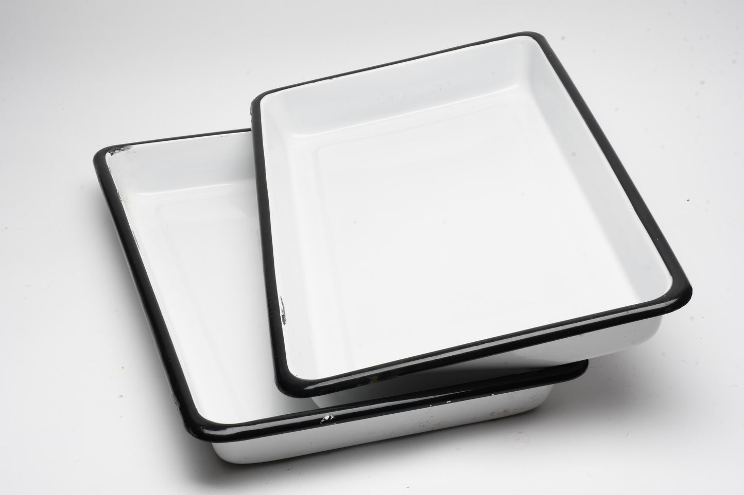 2X Ceramic darkroom printing trays 11"x18.5", clean