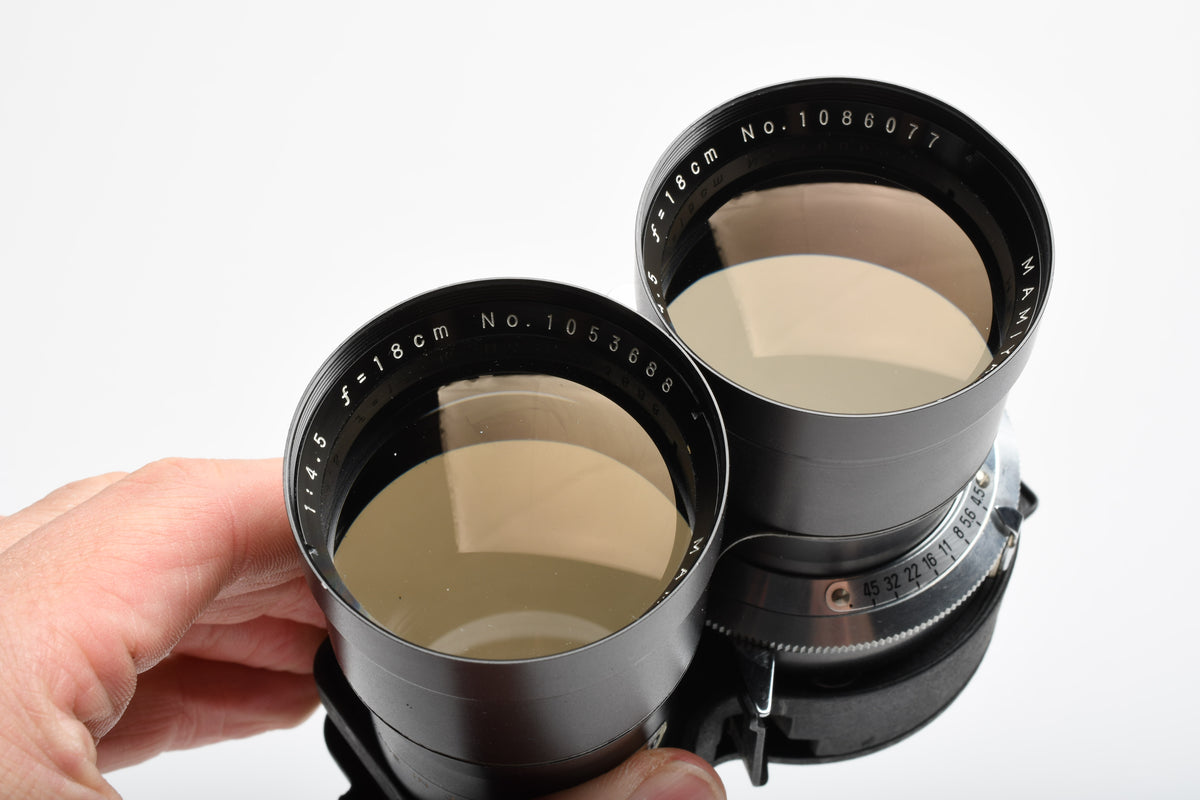 Mamiya Sekor 18cm f4.5 TLR lens, Caps, Tested, Great!
