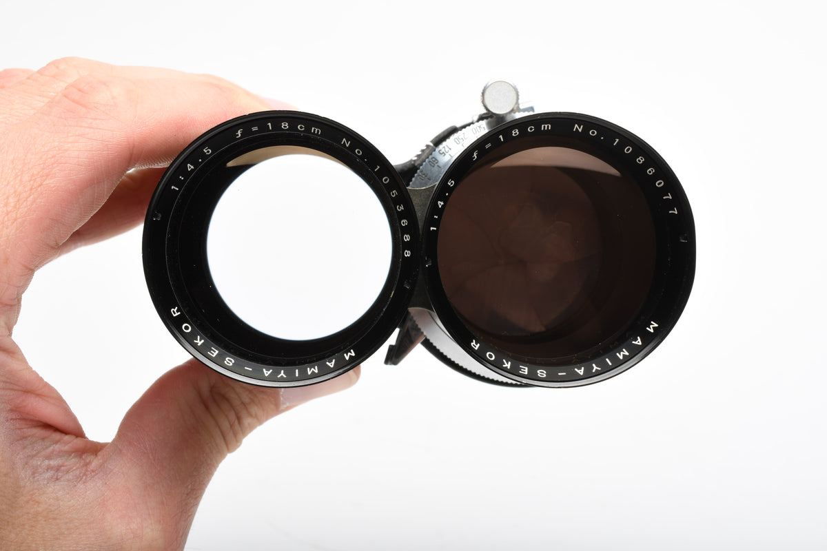 Mamiya Sekor 18cm f4.5 TLR lens, Caps, Tested, Great!
