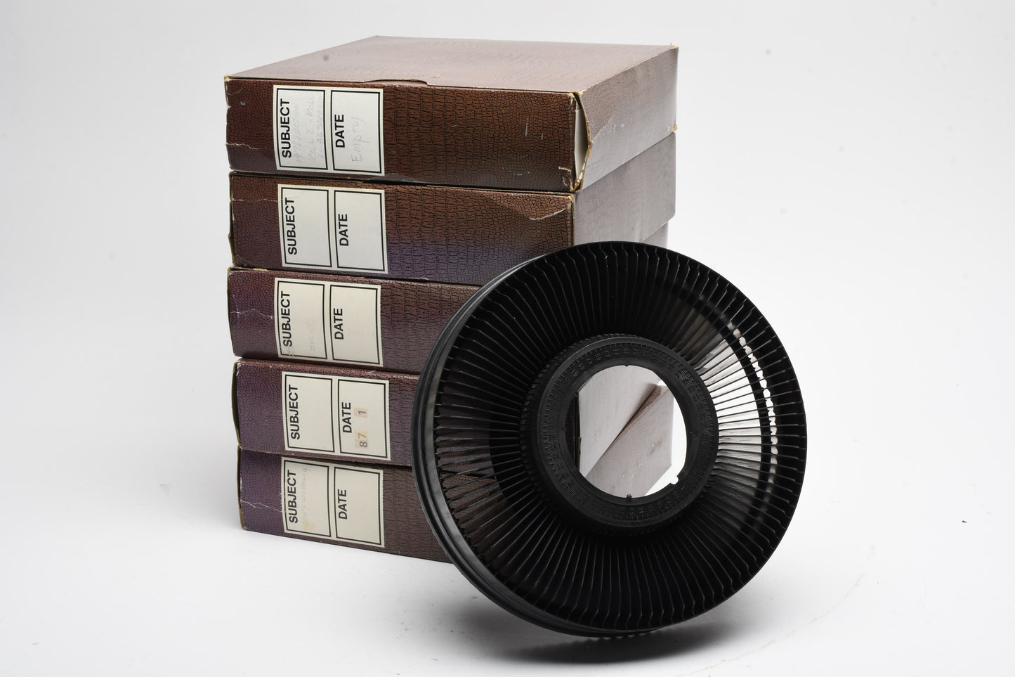 5X Rotary Carousel 100 slide projector trays (GAF/SWYERS/SEARS) Black