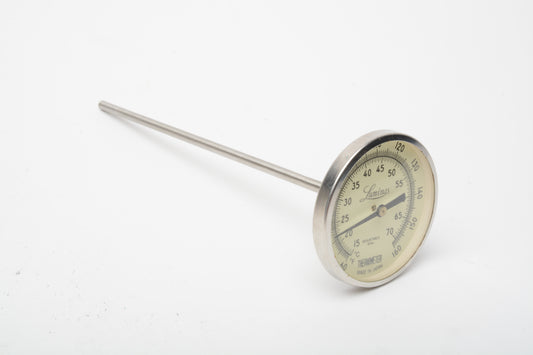 Luminas 2.5" Dial thermometer w/8" post 60-160 degrees F