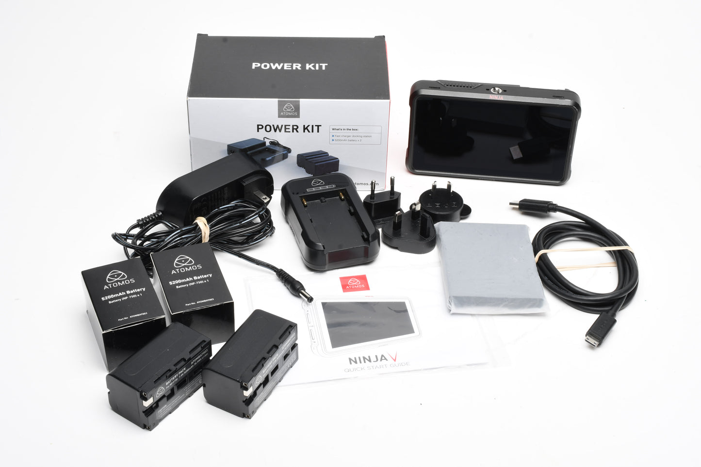 Atomos Ninja V 5" 4K HDMI Recording Monitor w/Power Kit, Very clean