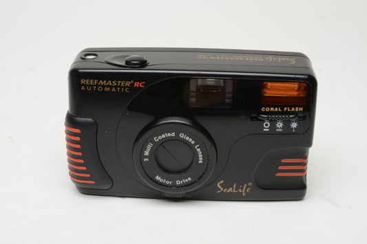 SeaLife Reefmaster 35mm Point&Shoot camera w/Housing, finder, case , tested, great!