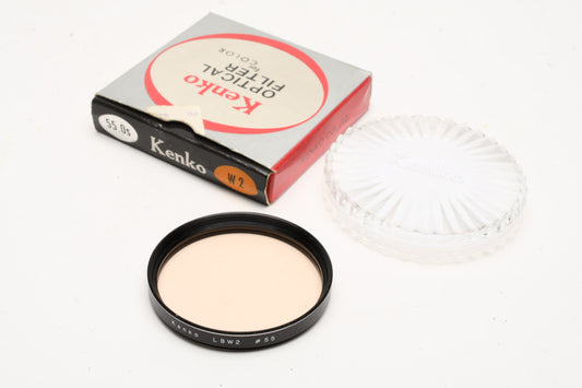 Kenko 55mm LBW2 warming filter in jewel case and box - mint-