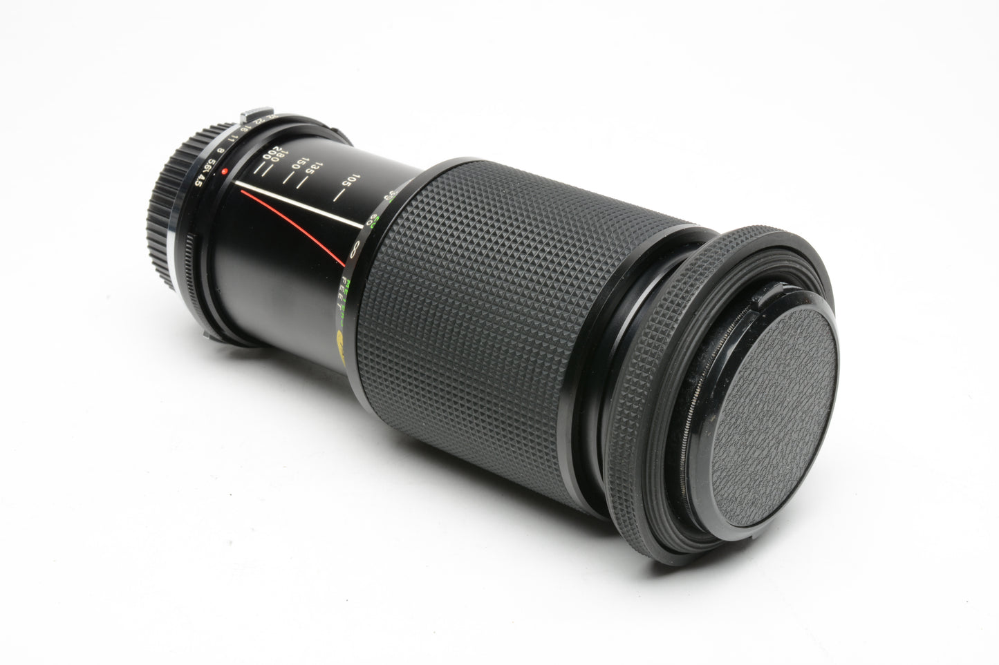 Vivitar 80-200mm f4.5 Telephoto zoom lens for Olympus OM mount, caps, hood, bargain