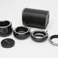 Vivitar Extension Tube Set AT-3 36mm, 20mm, 12mm for NIKON F(Non AI ) + BR-2 & case