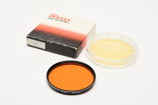 Pentax 58mm 056(02) SMC Orange Filter in jewel case and box - mint-