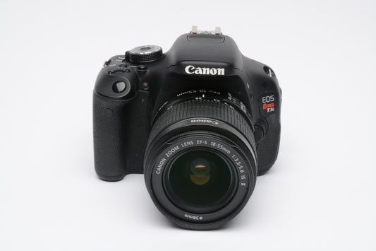 Canon EOS T3i w/18-55mm f3.5-5.6 IS II lens, batt+charger+strap Only 2867 Acts!