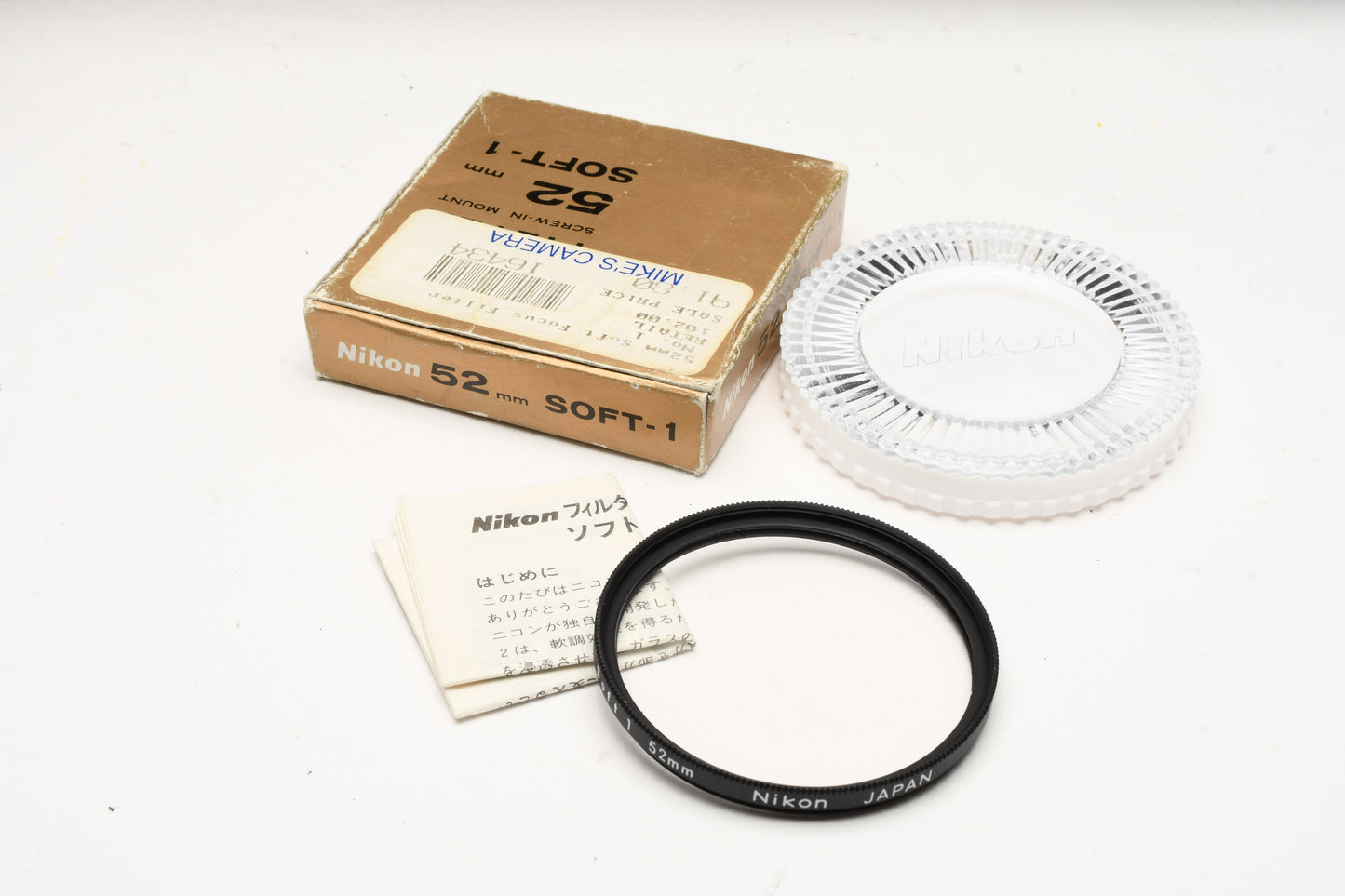 Nikon 52mm Soft 1 Filter in jewel case, box, instructions - mint-