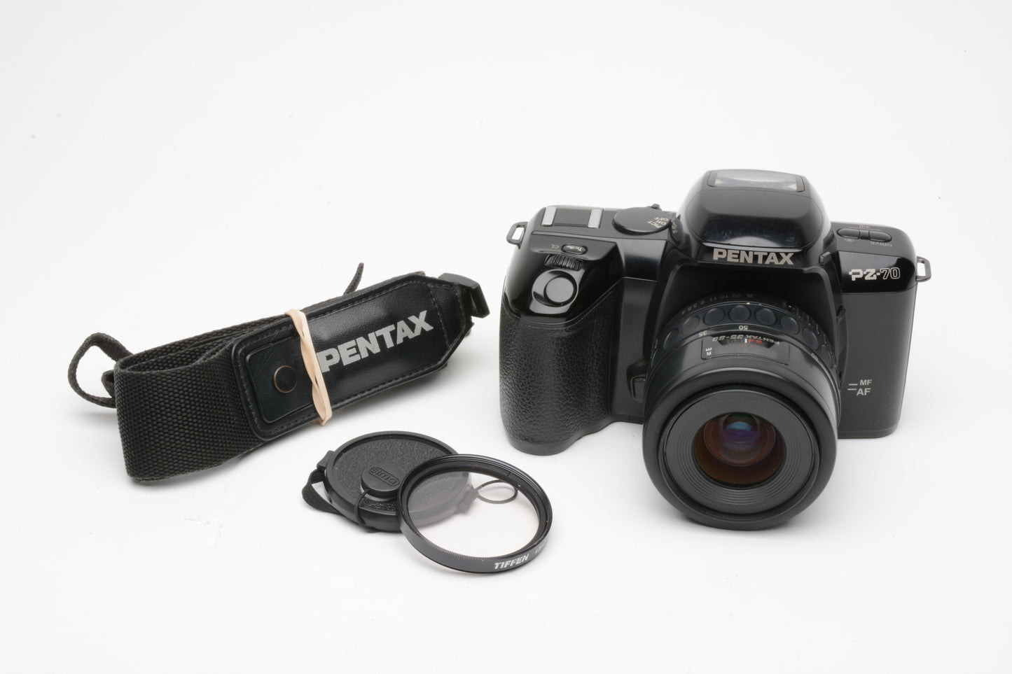 Pentax PZ-70 35mm SLR w/AF 35-80mm f4-5.6, clean & tested w/cap + UV + strap