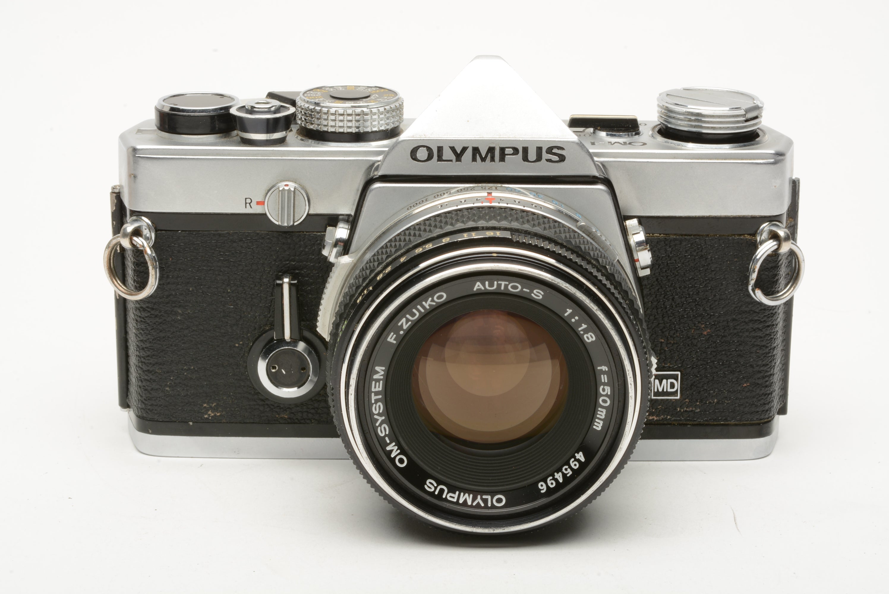 Olympus OM-1 35mm SLR w/Zuiko 50mm f/1.8 Lens, Case, Strap