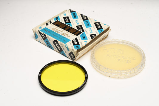 Petri 55mm SY48(Y2) yellow filter in jewel case and box - mint-