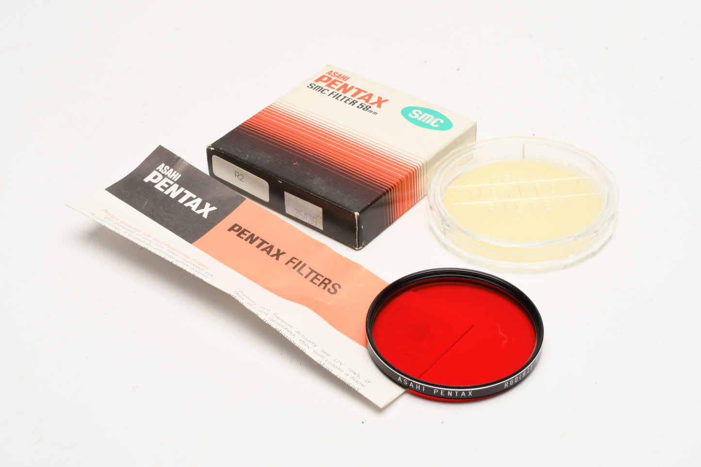 Pentax 58mm R60(R2) SMC filter in jewel case and box w instructions