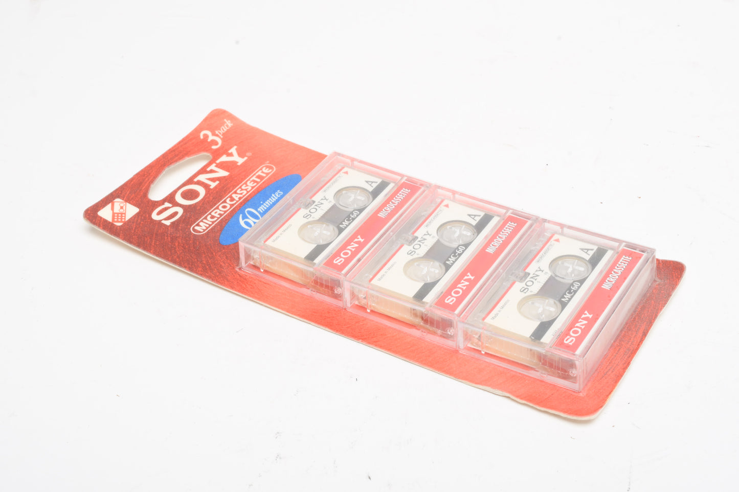 3X Sony Microcassette 60 minute tape MC-60 audio cassettes, New