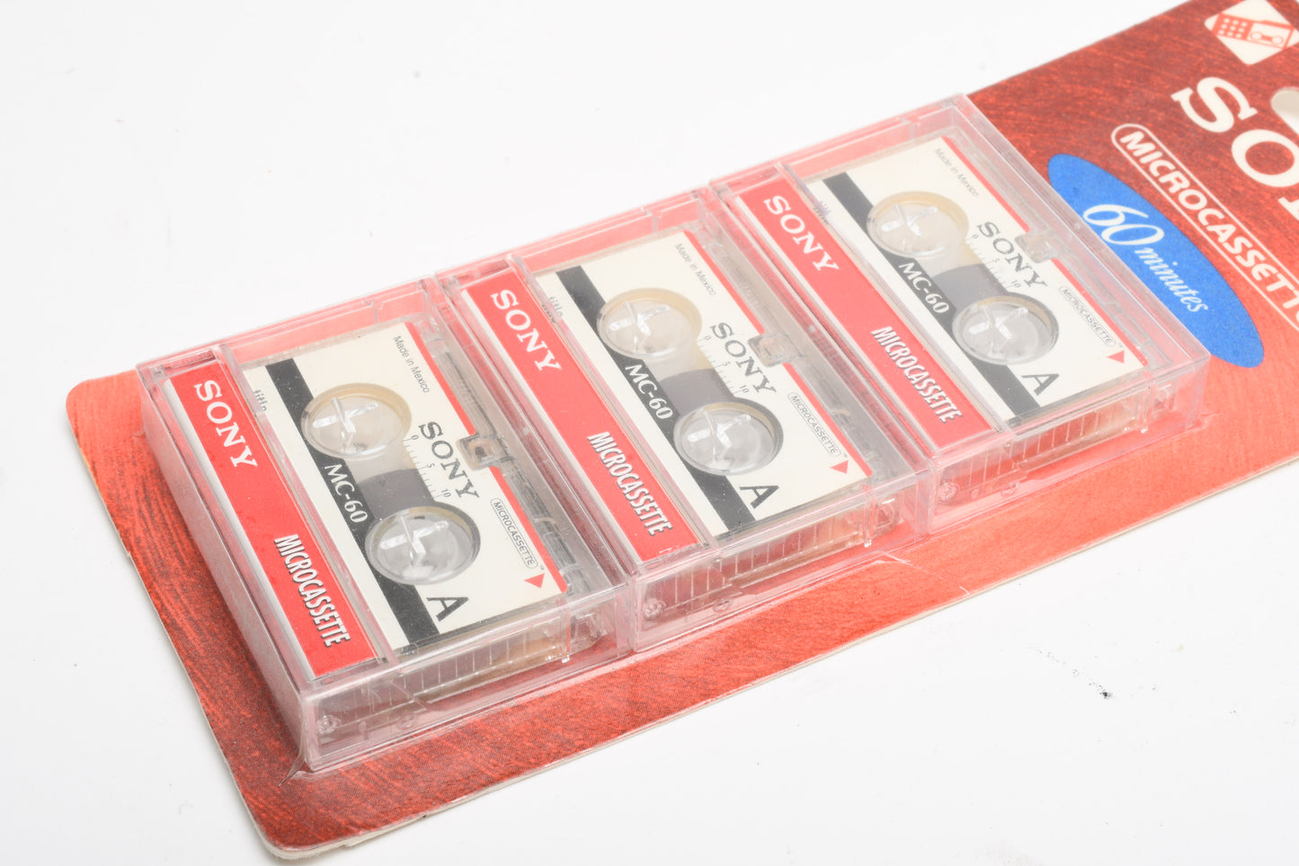 3X Sony Microcassette 60 minute tape MC-60 audio cassettes, New