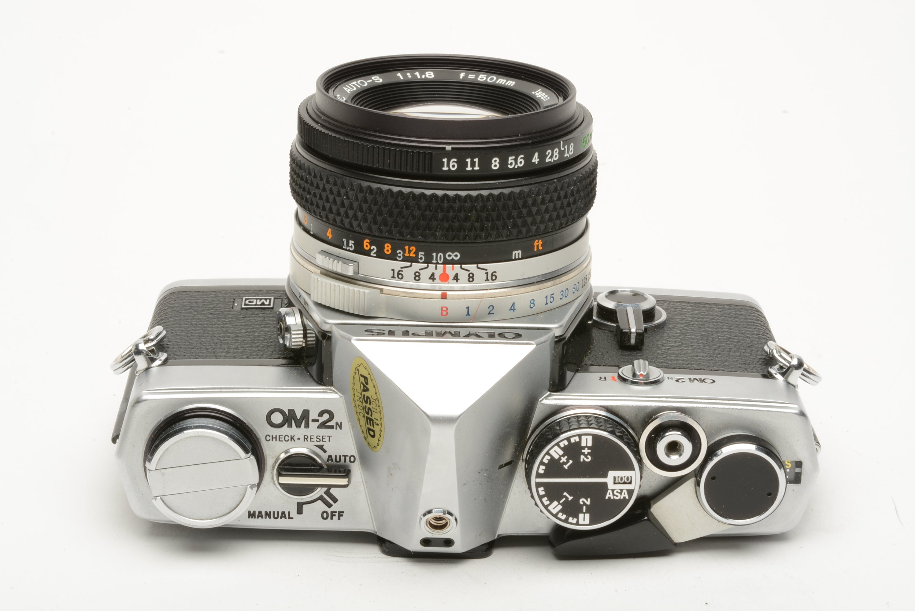 Olympus OM-2N 35mm SLR w/50mm f/1.8 Lens, Strap, Skylight Filter, New Seals!