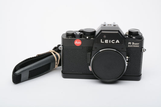 Leica R3 MOT Electronic 35mm SLR body (Black), tested, accurate, clean, strap, cap, cover