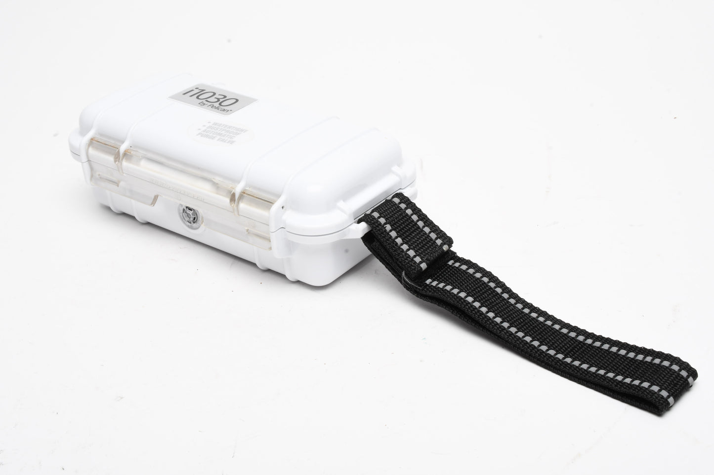 Pelican I1030 Waterproof Case (White), Clean w/strap