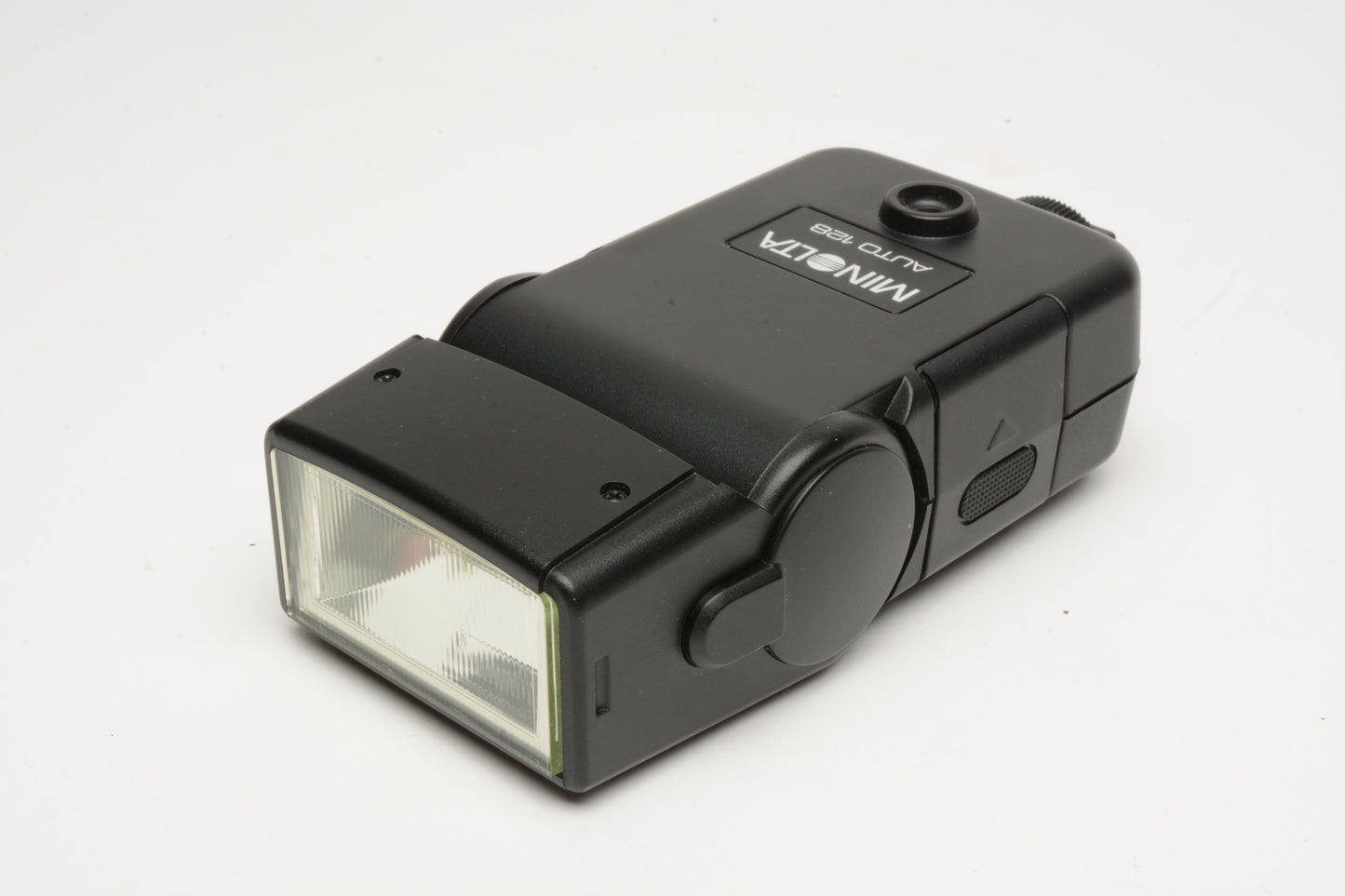 Minolta Auto 128 electronic flash, nice & clean, tested, w/Case & manual