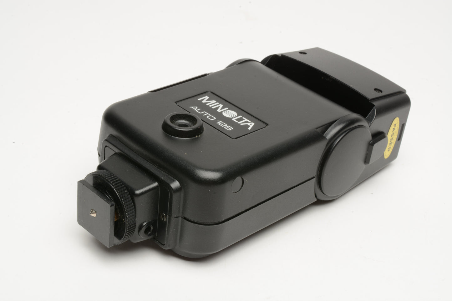 Minolta Auto 128 electronic flash, nice & clean, tested, w/Case & manual