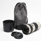 Canon EF 70-200mm f4L USM zoom lens, caps, hood, pouch, Great!