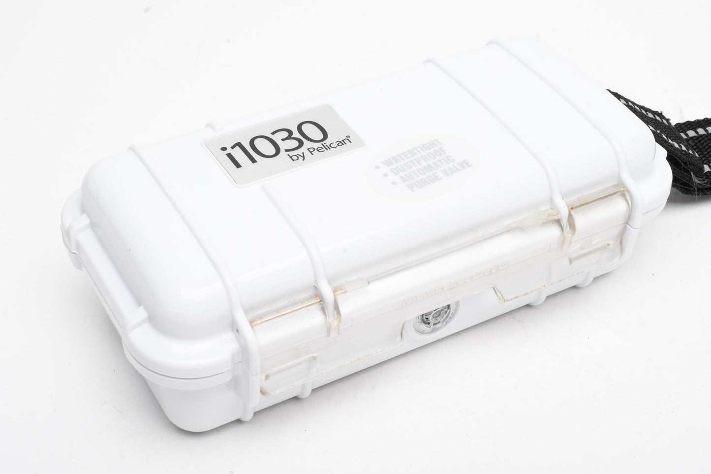 Pelican I1030 Waterproof Case (White), Clean w/strap
