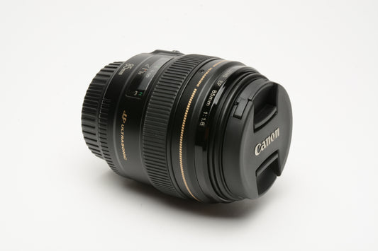 Canon EF 85mm f1.8 USM Lens #2519A003, New, Never Used, USA
