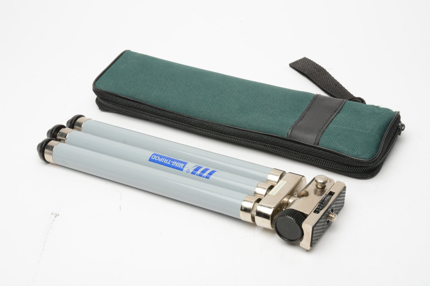 ITL MINI tripod 6010 flat accordion folding travel tripod in case, ~9.5" folded