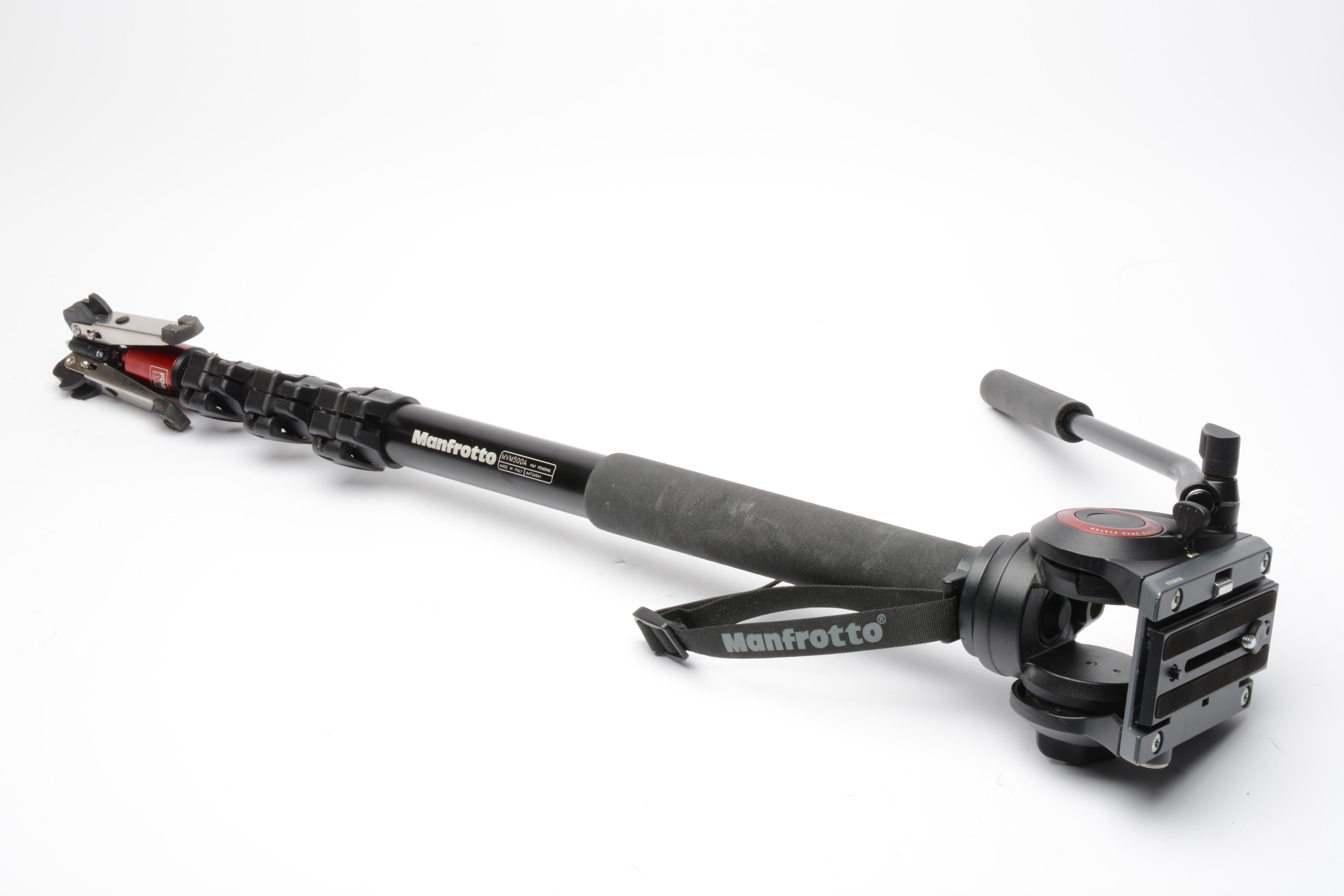 Manfrotto MVM500A Monopod w/spread feet and fluid head, Nice! + QR plate