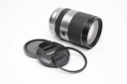 Tamron AF 18-200mm f3.5-6.3 Di III VC Silver B011 for Sony E Mount, Caps + UV