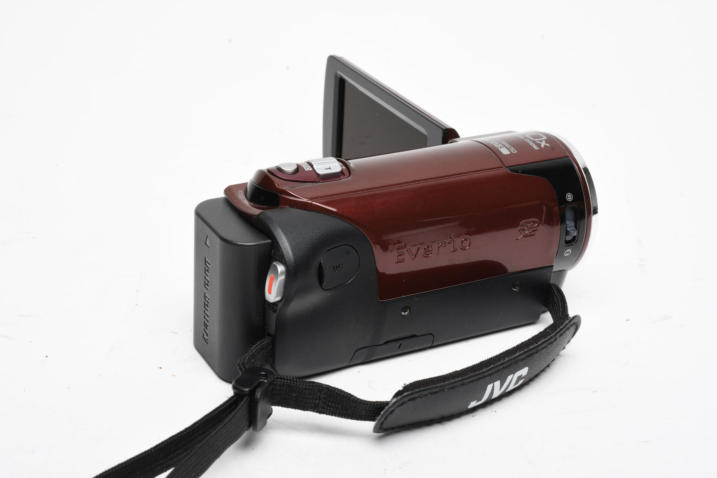 JVC GZ-E100 Camcorder - Red, w/Battery + AC Adapter/charger