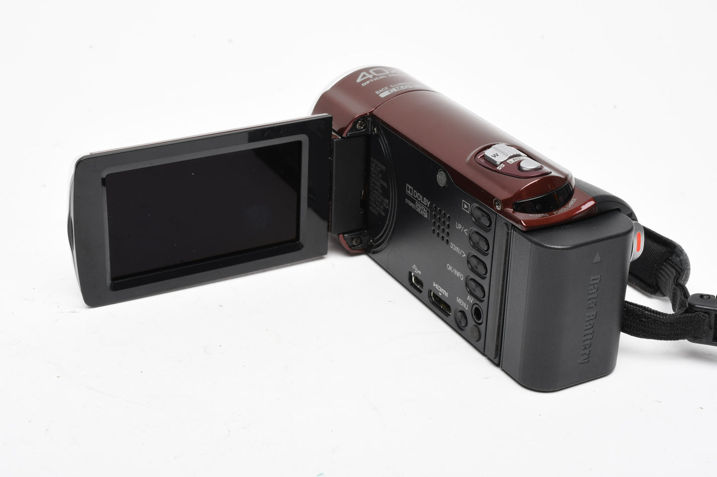 JVC GZ-E100 Camcorder - Red, w/Battery + AC Adapter/charger