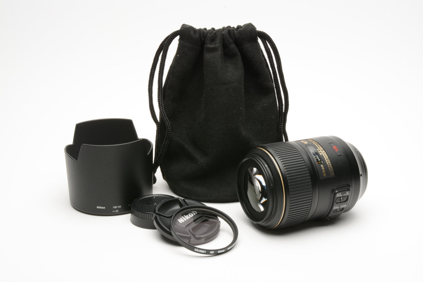 Nikon AF-S VR Micro-Nikkor 105mm f2.8G IF-ED N MFR# 2160 USA +Hood, UV, Pouch