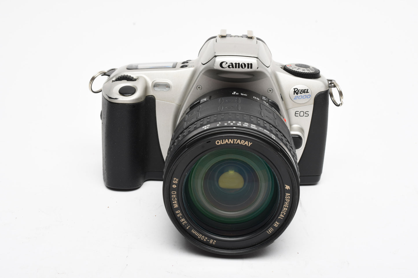 Canon Rebel 2000 35mm SLR w/EF 28-200mm f3.8-5.6 zoom lens, strap, manual