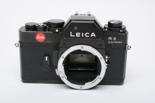 Leica R3 Electronic 35mm SLR body (Black), tested, accurate, clean