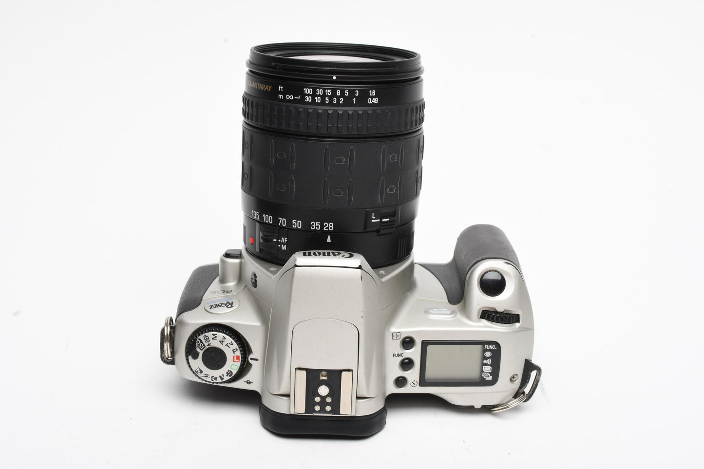 Canon Rebel 2000 35mm SLR w/EF 28-200mm f3.8-5.6 zoom lens, strap, manual