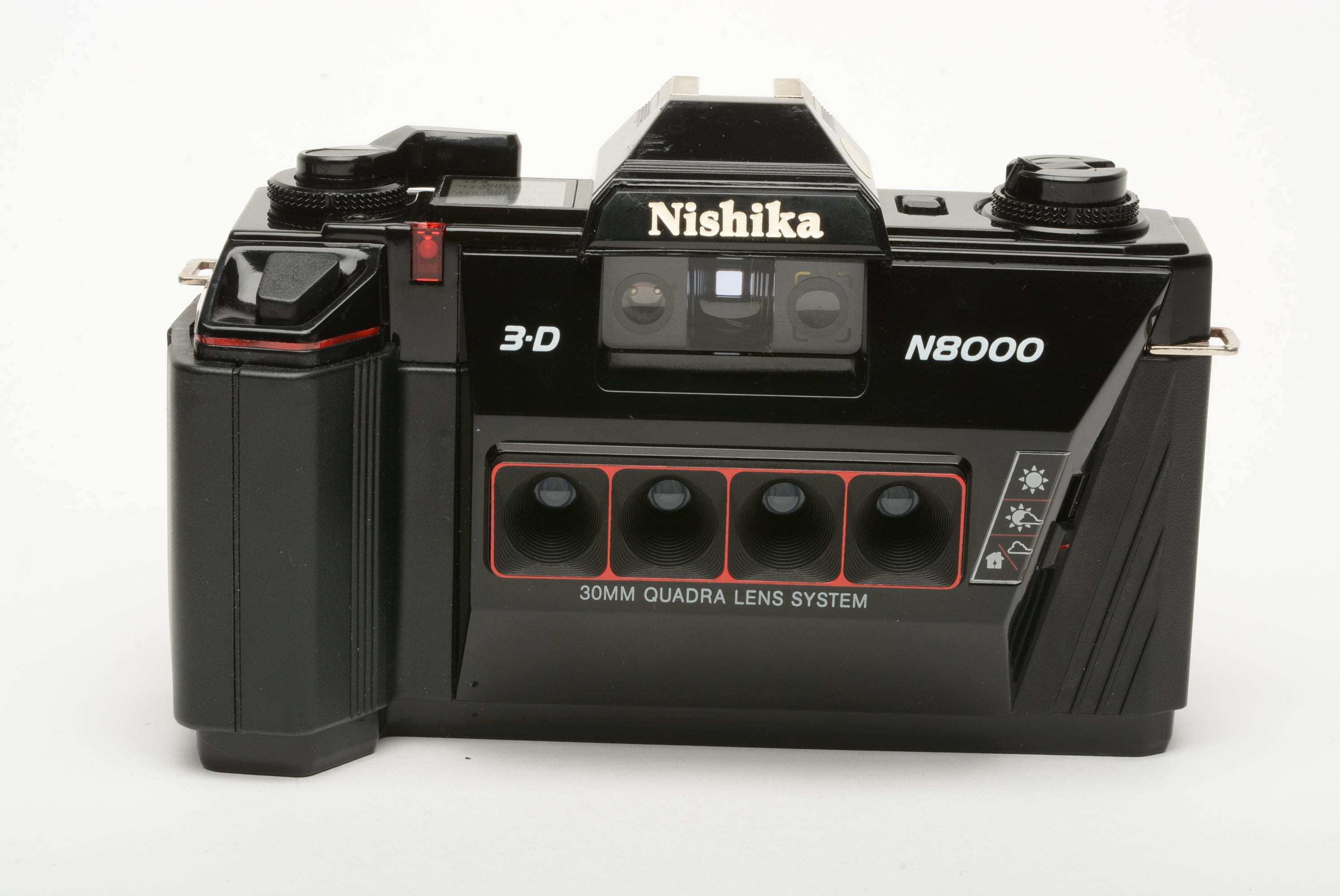 Nishika N8000 3D Camera w/30mm Quadra Lens w/Twinlight 3000 Flash