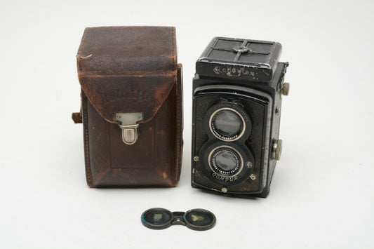 Rollei Rolleiflex Old Standard Type 3 w/Zeiss Jena Tessar 7.5cm f3.5 + case, cap
