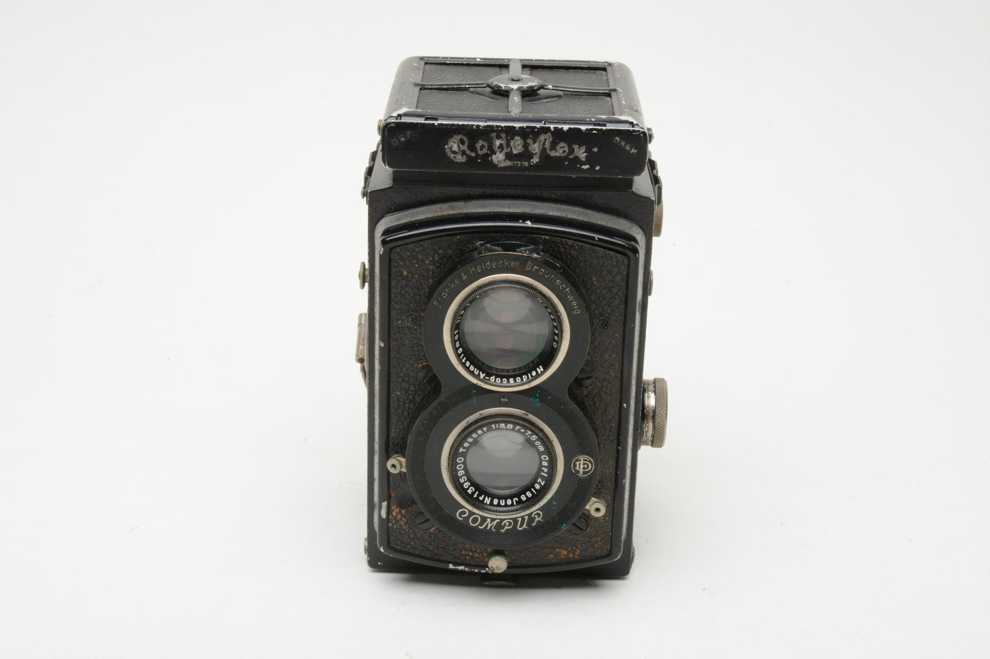 Rollei Rolleiflex Old Standard Type 3 w/Zeiss Jena Tessar 7.5cm f3.5 + case, cap