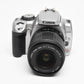 Canon Rebel XTi Silver DSLR w/18-55mm f3.5-5.6 II Zoom Lens, UV, Strap, Batt, Charger