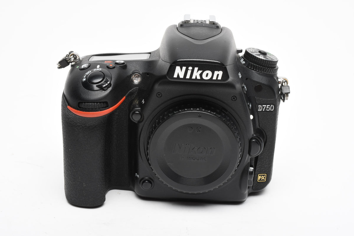 Nikon D750 DSLR Body w/batt, charger, strap, 269K Acts