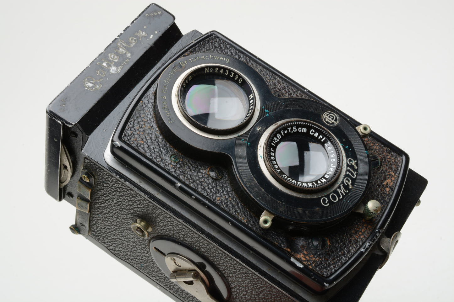 Rollei Rolleiflex Old Standard Type 3 w/Zeiss Jena Tessar 7.5cm f3.5 + case, cap