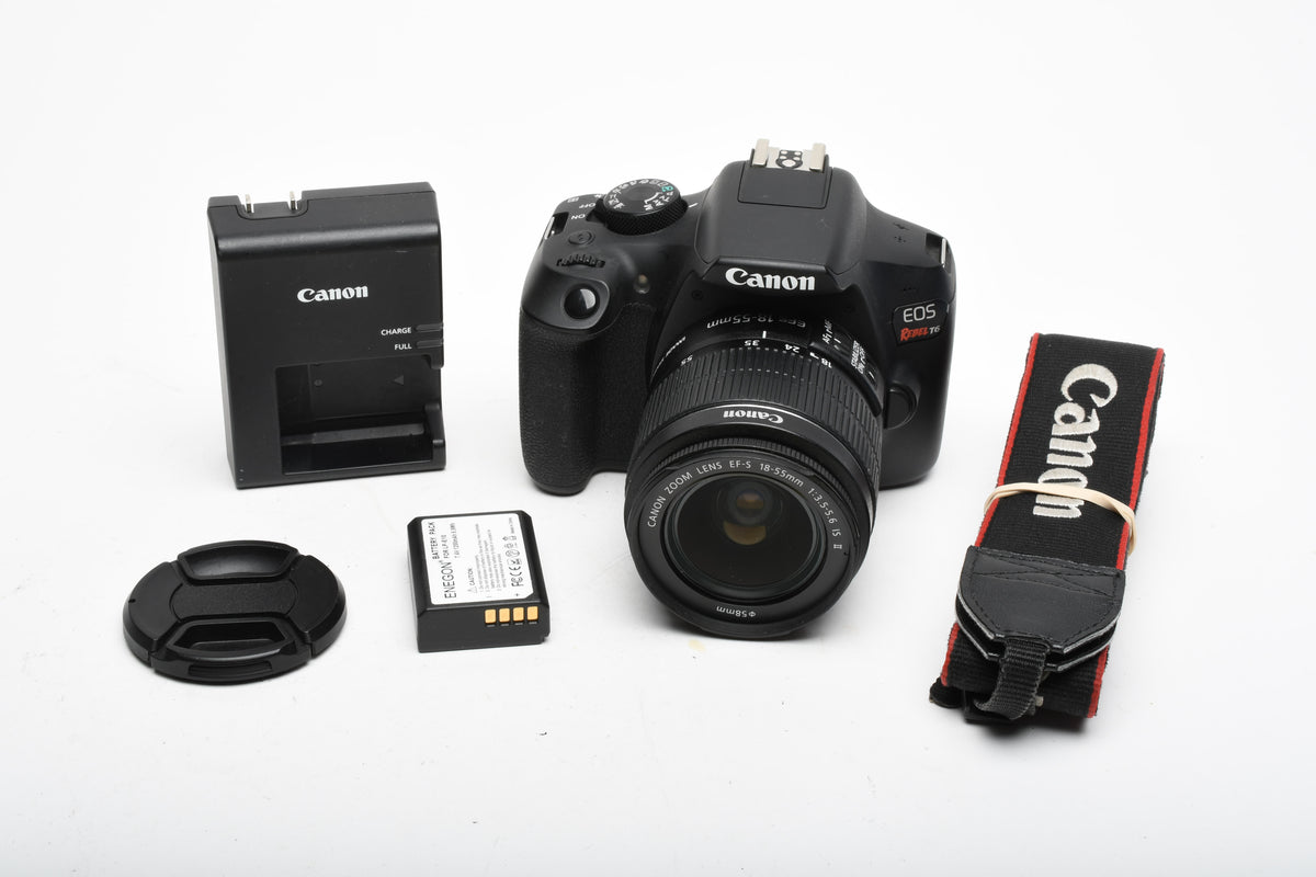 Canon EOS Rebel T6 DSLR w/18-55mm IS II, batt+charger Only 3340 Acts, Great