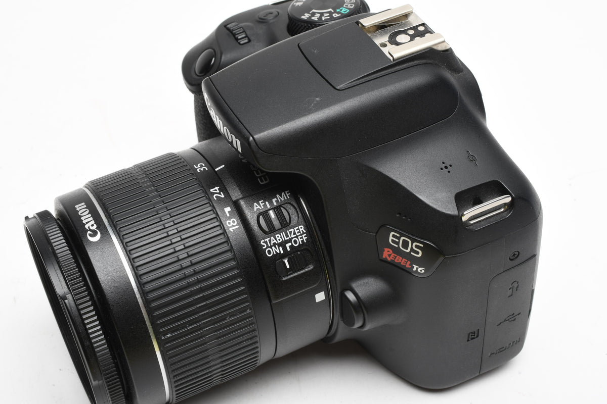 Canon EOS Rebel T6 DSLR w/18-55mm IS II, batt+charger Only 3340 Acts, Great