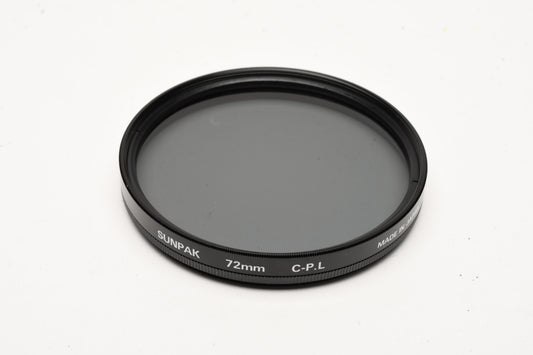 Sunpak 72mm CPL circular polarizer filter in jewel case and box - mint-
