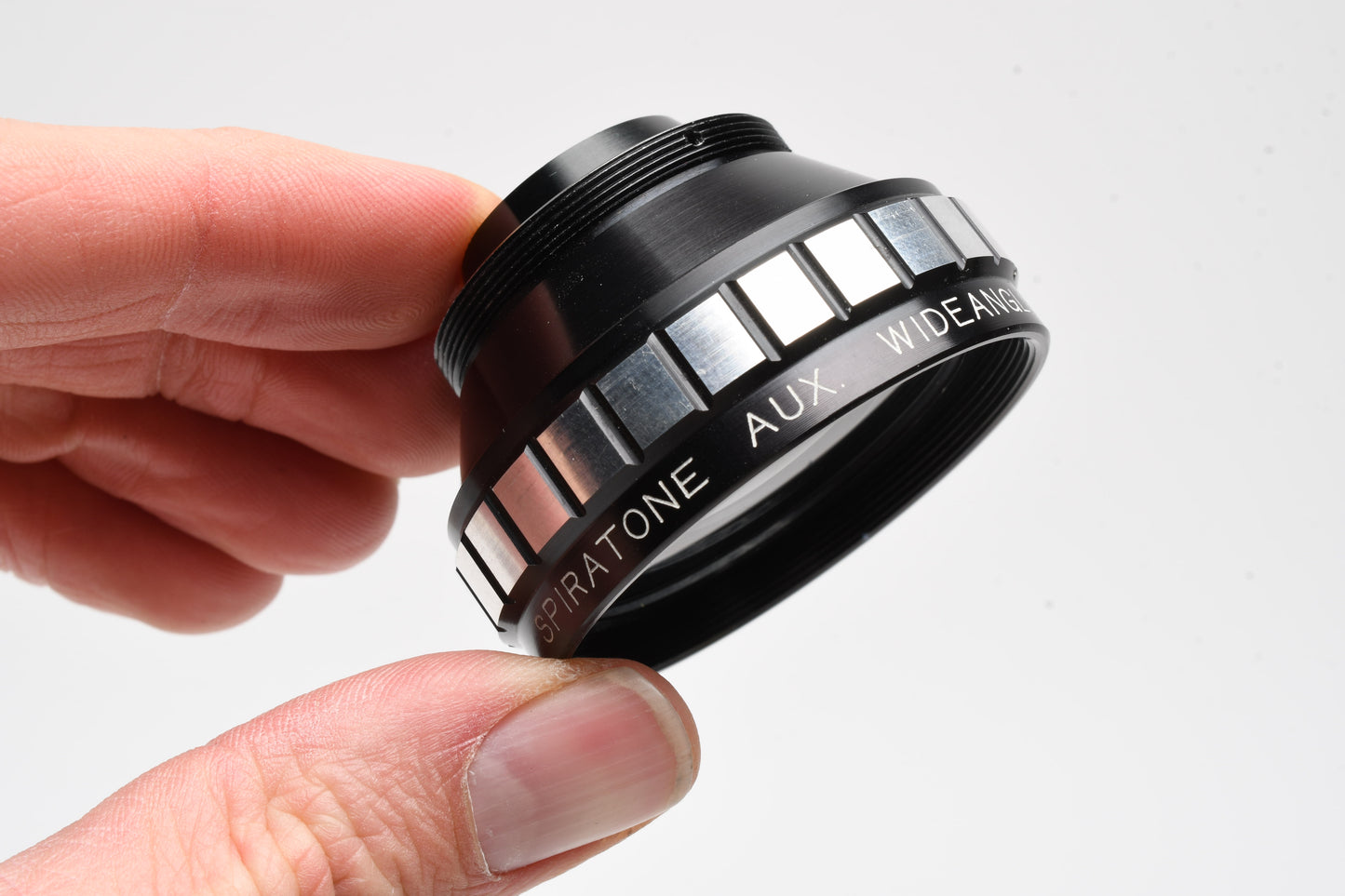 Spiratone Model V-W Auxiliary lens w/Finder and case, Clean