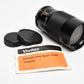 Vivitar 200mm f3.5 Telephoto MF, Minolta MD, Mint-