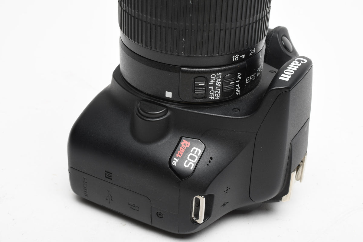 Canon EOS Rebel T6 DSLR w/18-55mm IS II, batt+charger Only 3340 Acts, Great