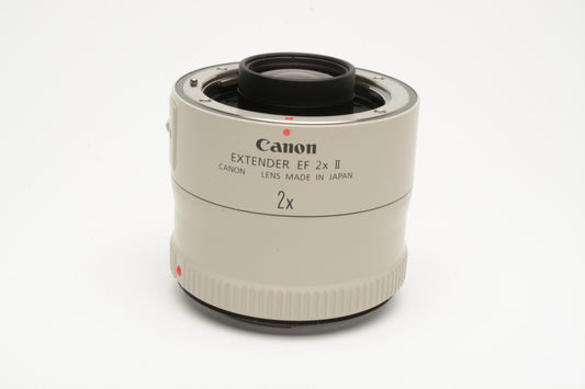 Canon EF 2X II extender teleconverter w/caps, pouch, Mint-