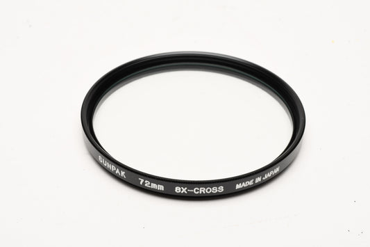 Sunpak 72mm 8x-Cross (Star) Filter in jewel case and box - mint-
